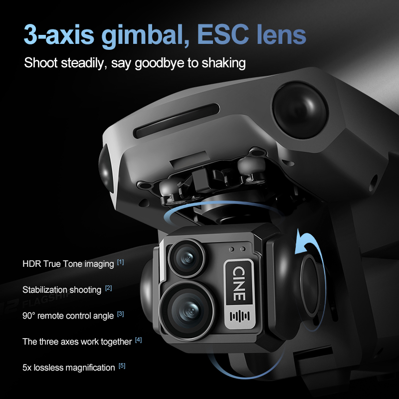 Drone Gimbal - 8K 3 Axis Gimbal Brushless 7.2in