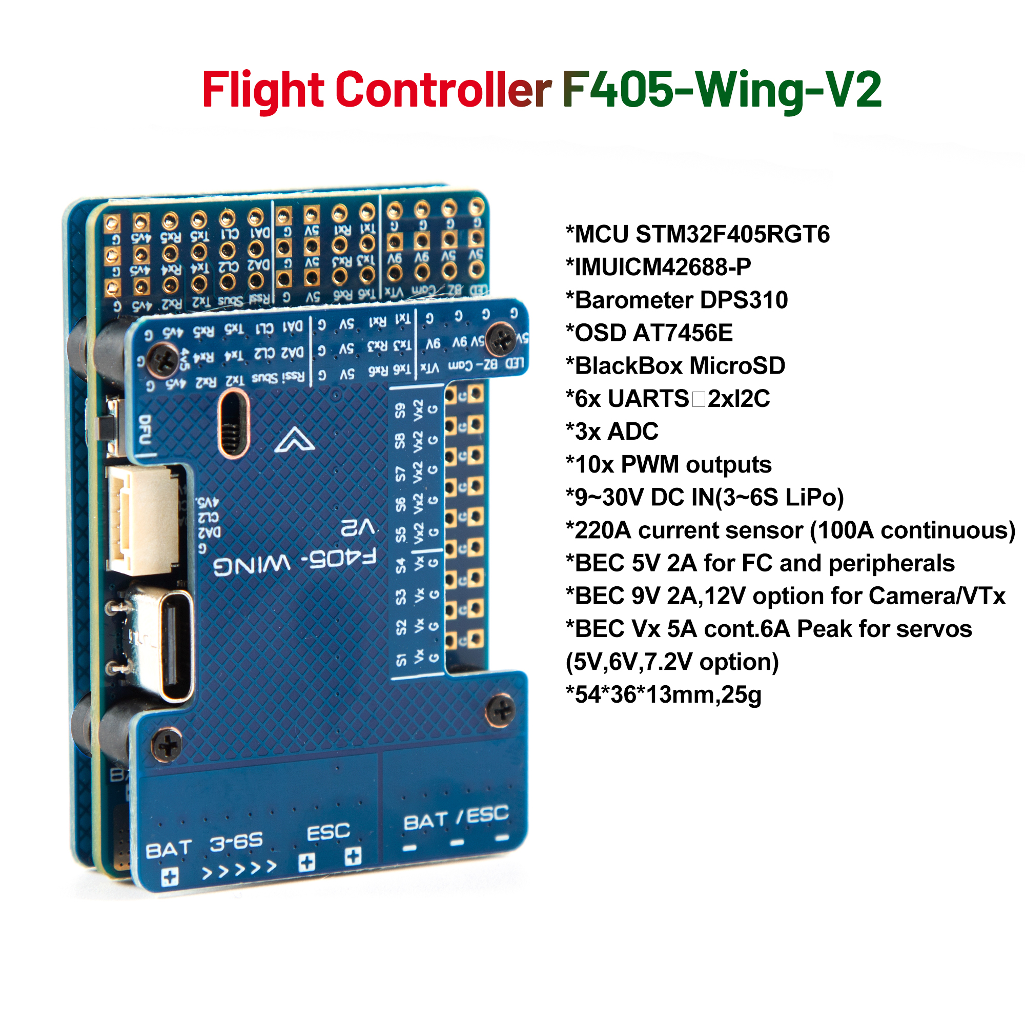 F405 WING V2 FC Flight Control – Drone Flight Controller Bewertung und Preis