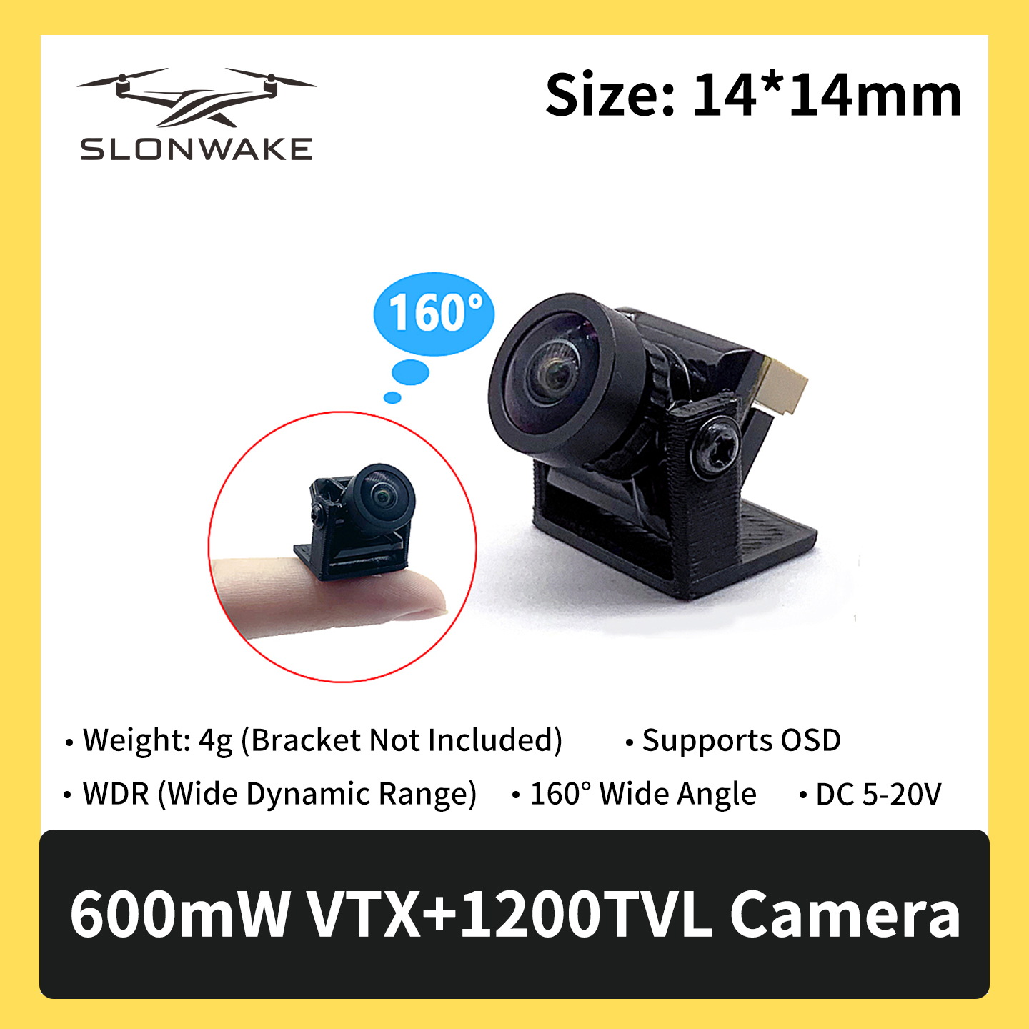 SLONWAKE 5.8G 600mW 7-24V FPV  – Drone Frame Bewertung und Preis