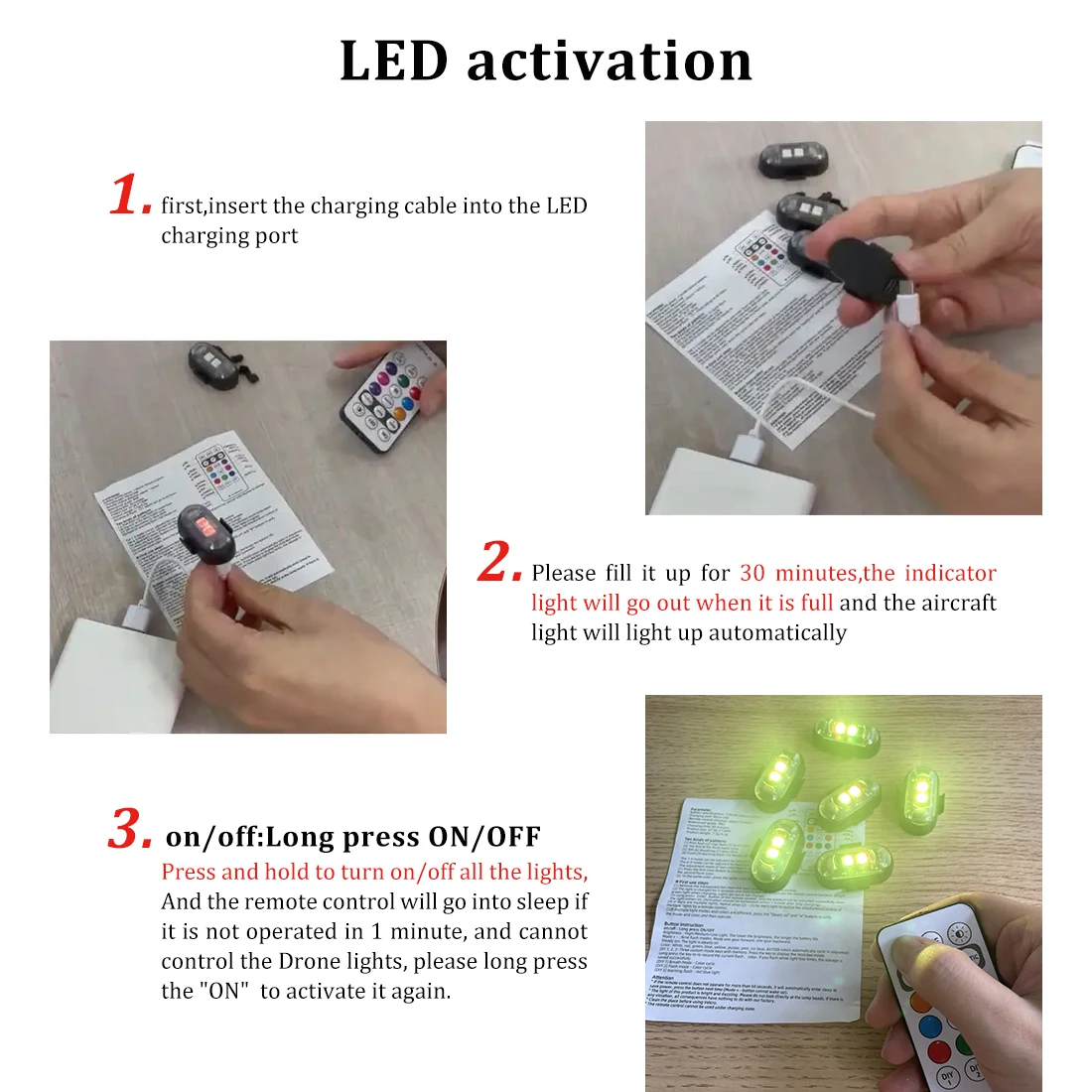 2/4/8Pcs Wireless Remote Contr – Drone Led Light Bewertung und Preis