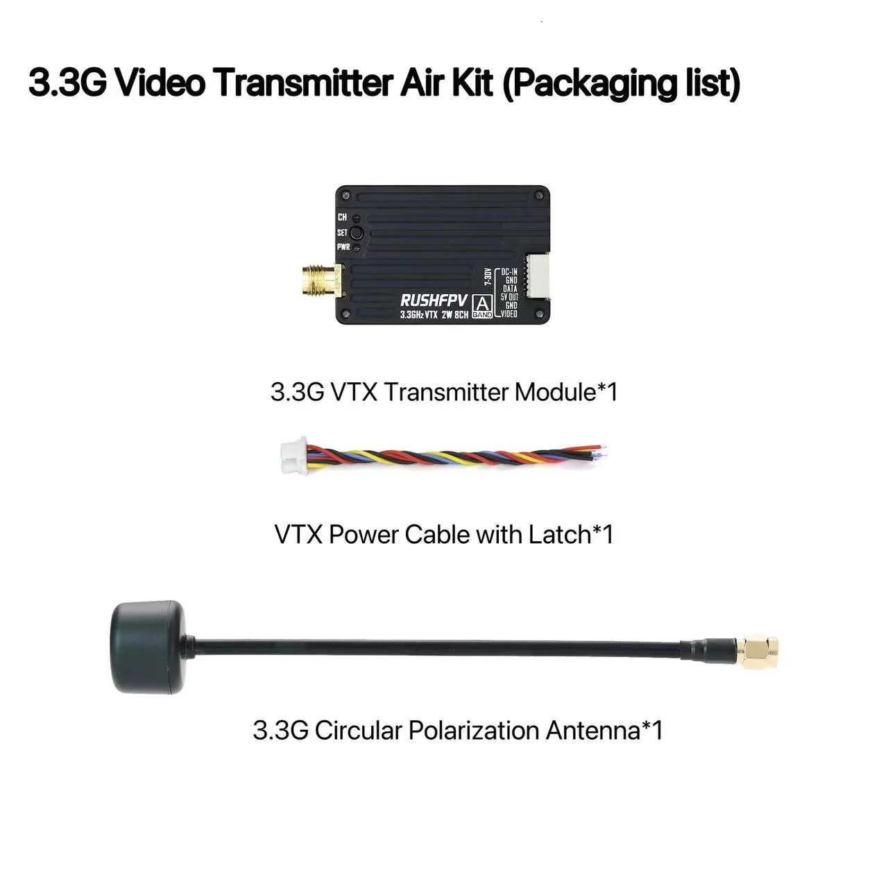 RUSHFPV 3.3G 2W VTX Transmitte – Drone Transmitter Bewertung und Preis