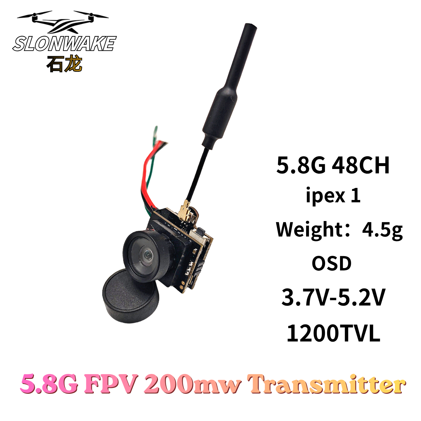 Slonwake 5.8G 48CH 200mW FPV D – Drone Frame Bewertung und Preis