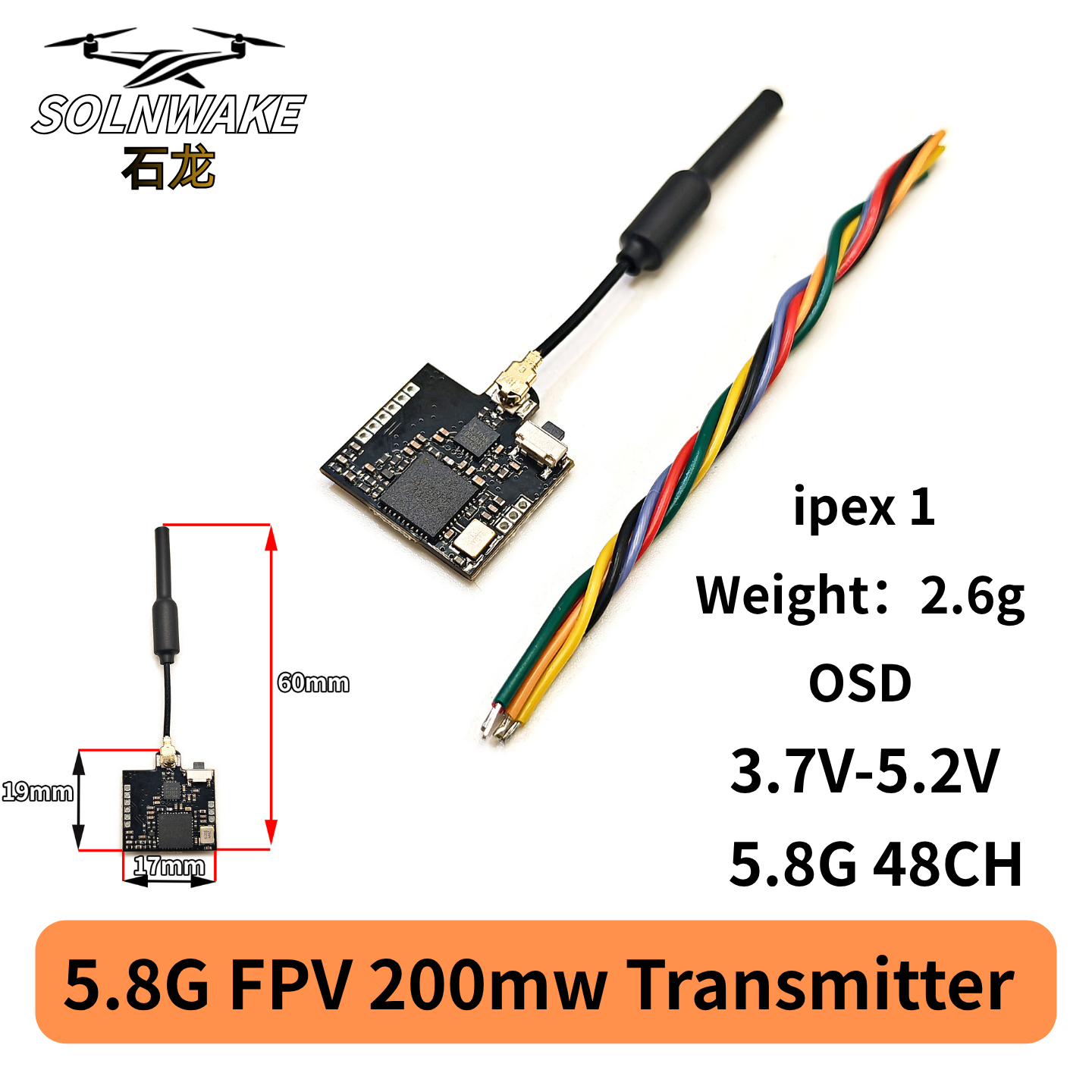 SLONWAKE Nano 5.8G 48CH 200mW  – Drone Frame Bewertung und Preis