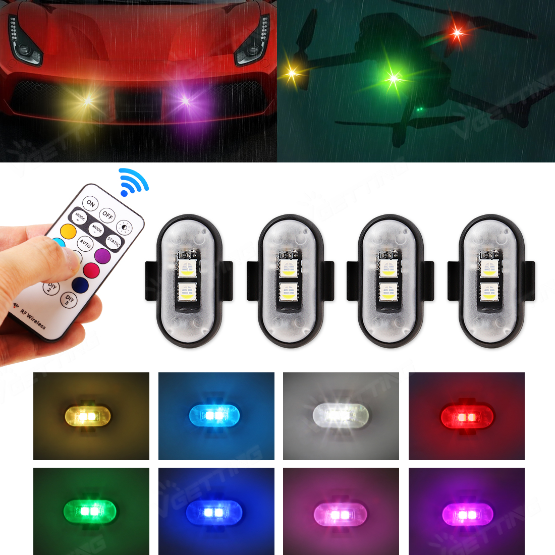 4Pcs Mini Drone Strobe Light 8 – Drone Led Light Bewertung und Preis