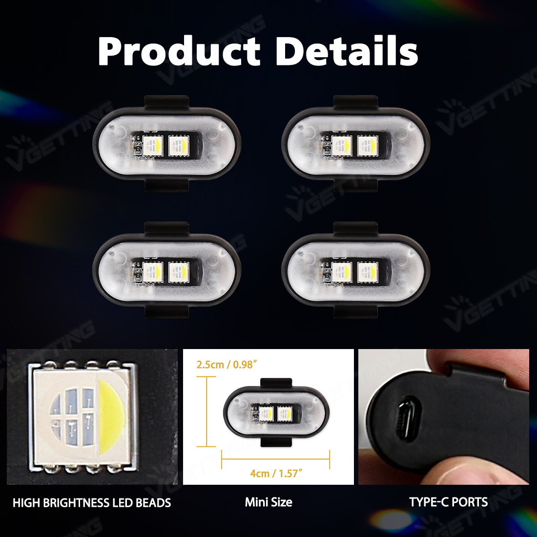 4Pcs Mini Drone Strobe Light 8 – Drone Led Light Bewertung und Preis