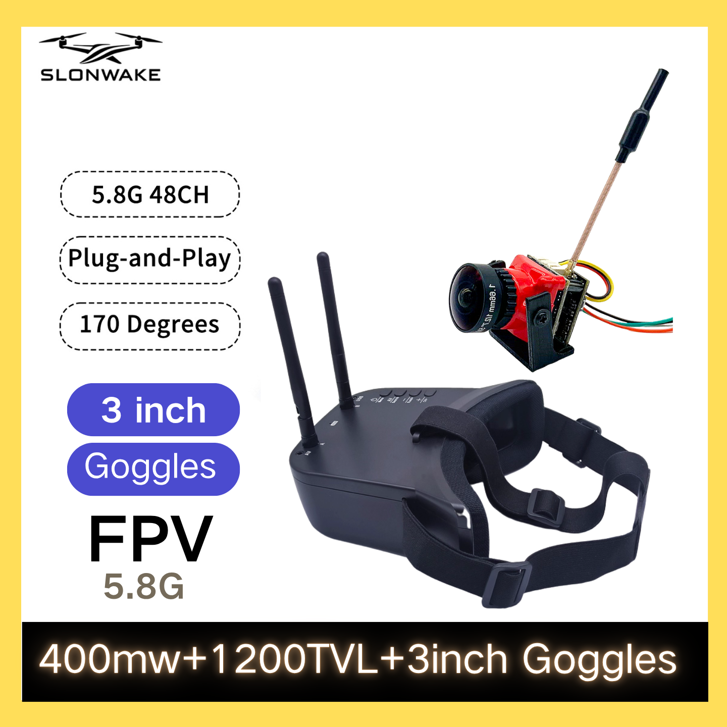 SLONWAKE 5.8G 48CH FPV 400mw V – Drone Frame Bewertung und Preis