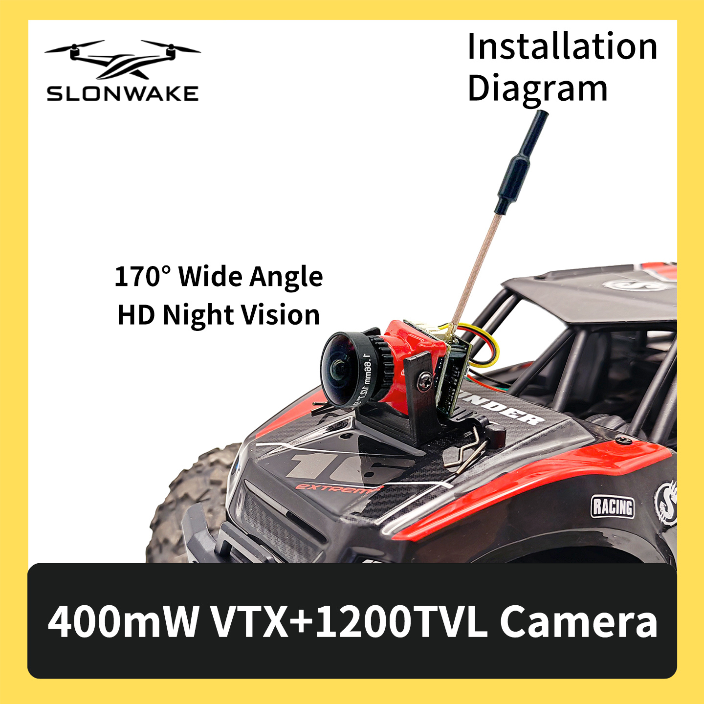 SLONWAKE 5.8G 48CH FPV 400mw V – Drone Frame Bewertung und Preis