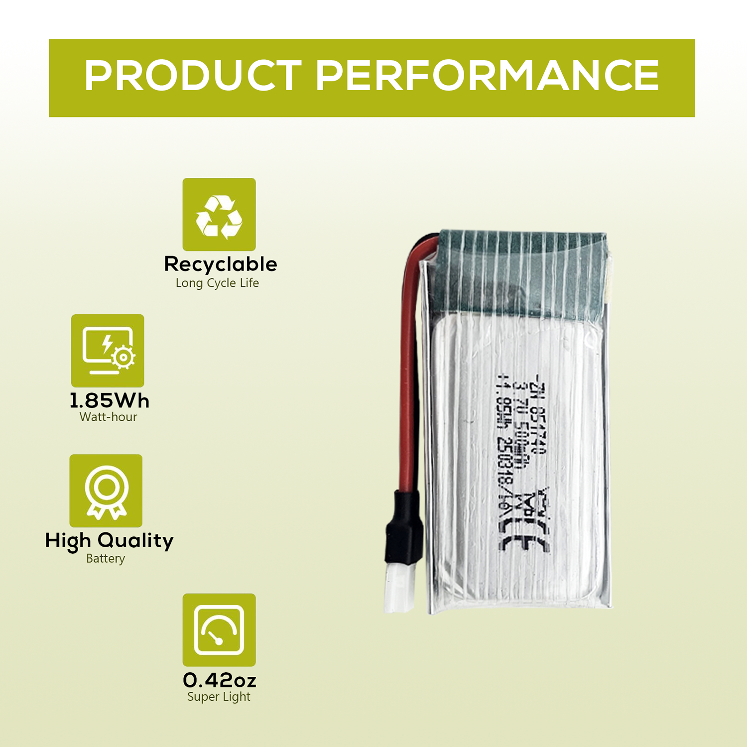 5Pcs 3.7V 500mAh LiPo Batterie – Drone Charger Bewertung und Preis